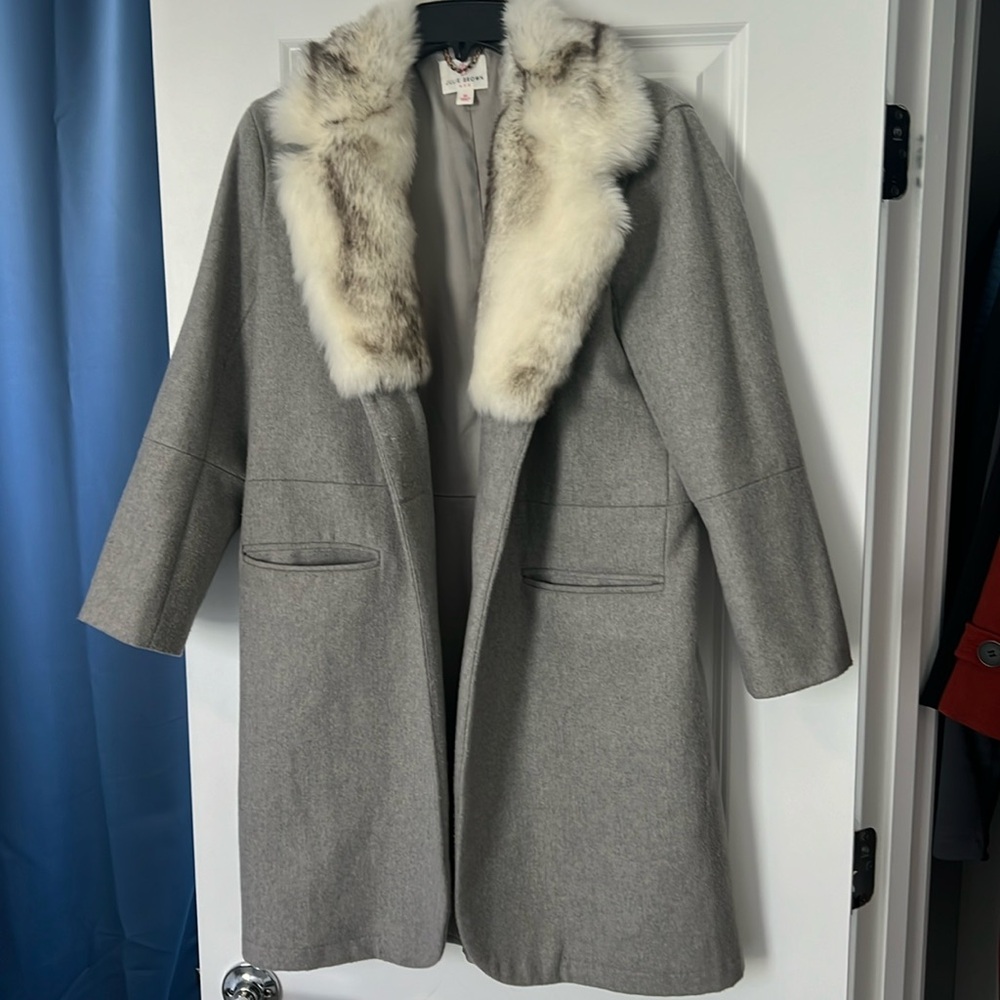 Faux Fur Pea Coat